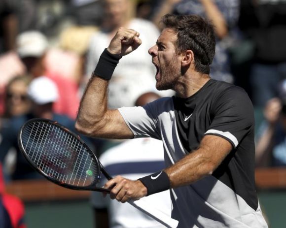 Del Potro Breaks Through in a Masters; Tops Federer at Indian Wells