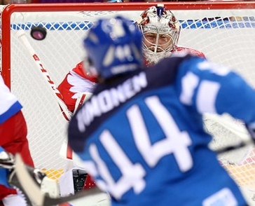 Finns Block Russia's Shot at Medal; Set Up a Nordic Semi-Final