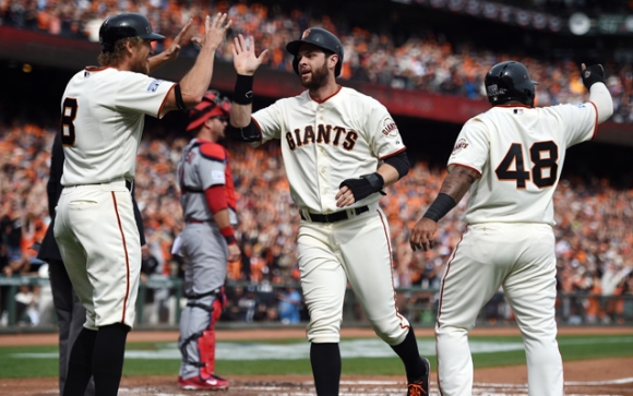 Giants Bookend Runs, Take Cards in 10