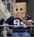 The safest headgear for Cowboys fans these days.
