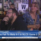 A stiff drink eases the agony of Cubs NLCS defeat.