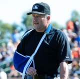 Cubs voice opinion on Gay umpires by beaning Dale Scott.