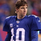 Giants QB Eli Manning noticing that the other team is catching more of his passes than his team.