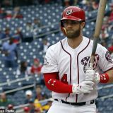 Bryce Harper Wears His Everyday Glasses during a Game