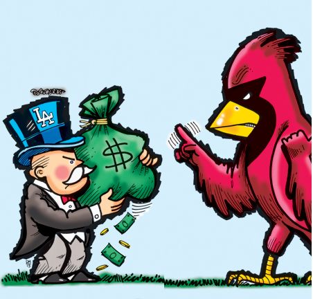 Cardinal Home-Growns Sweep Dodgers' High-Priced Spread