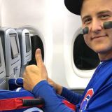 Anthony Rizzo Wears His Full Uniform on Team Plane to DC