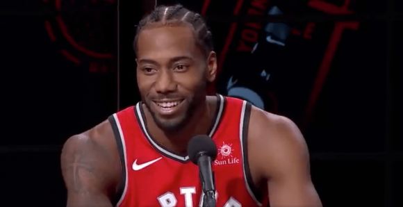 NBA Cyborg Kawhi Leonard Programmed to Laugh at Really Awkward Press Conference