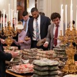 Clemson Stops by the White House for a Fast Food Buffet