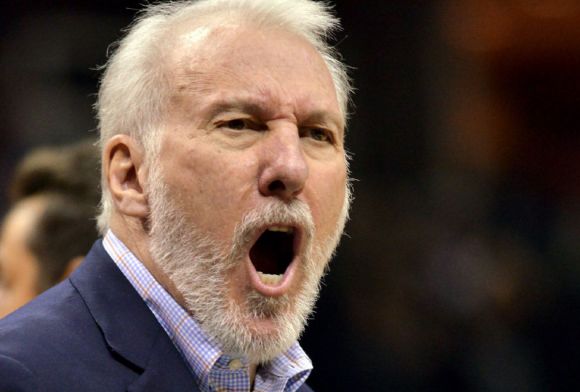 Gregg Popovich Calls Angry Timeout after First Wizards Possession