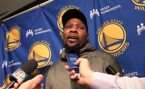 Kevin Durant Spends Some Quality Time with the Media