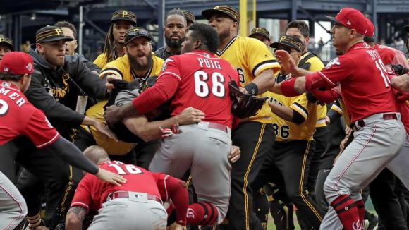Dietrich Holds a Pose, Pirates Object, Brawl Ensues, Puig Goes Berserk
