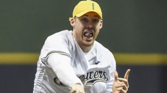 Some Random Bucks Rotation Player Tossed a Really Poor First Pitch at Miller Park