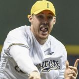 Some Random Bucks Rotation Player Tossed a Really Poor First Pitch at Miller Park
