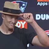 An Attention-Starved Tom Brady Wears Ridiculous Hat to Pre-Season Game