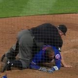 Cowboy Joe West Falls Off His Horse and Lands on Rajai Davis