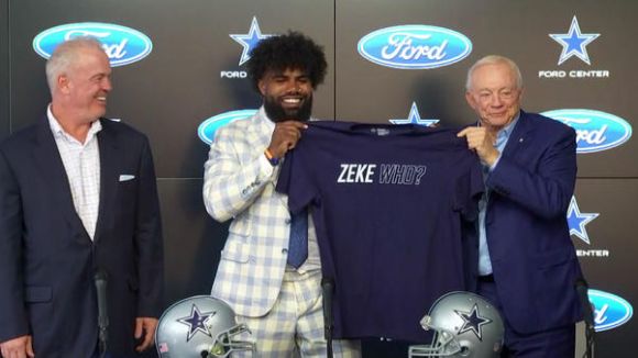 Jerry Jones and Zeke Elliott Mend Fences with the Help of a Novelty Tee