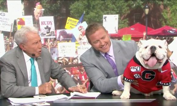 Lee Corso Continues His Bizarre Relationship with Bulldog Mascots