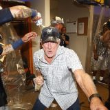 Bob Uecker Joins the Brewers' Playoff-Clinching Celebration