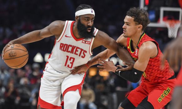 Harden, Trae Young Match 40-Point Triple-Doubles in Same Game