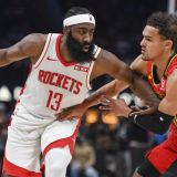 Harden, Trae Young Match 40-Point Triple-Doubles in Same Game