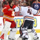 Goalie Fight, Line Brawl Erupt in Latest Battle of Alberta Clash