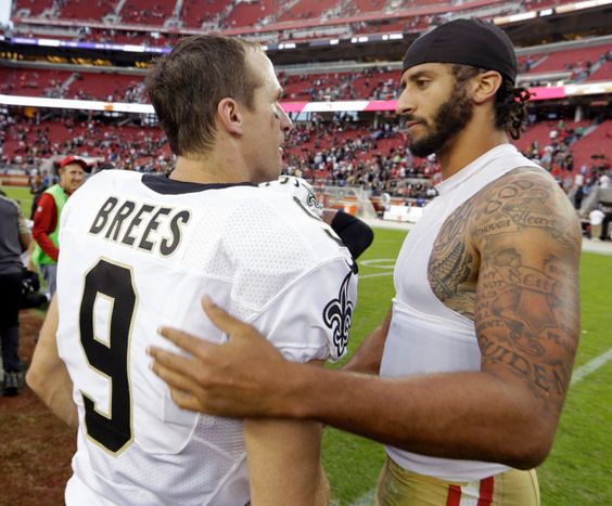 Brees Gets Twitter-Sacked, Gets Back Up on One Knee