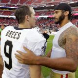 Brees Gets Twitter-Sacked, Gets Back Up on One Knee