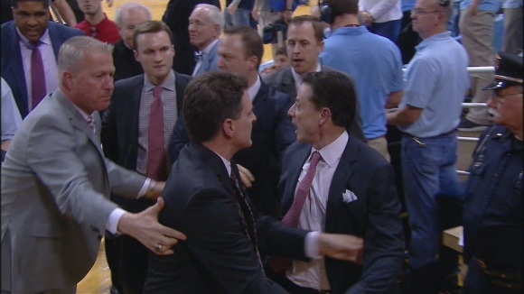 Rick Pitino Goes Off on a Fan in Chapel Hill