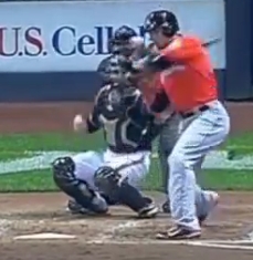 Stanton Smashed in Face by 88mph Heater