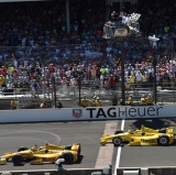 Yank Passes Crashes without Stopping to Help; Claims Indy 500