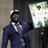 Atlanta Draft Pick Gets Really Emotional on Stage