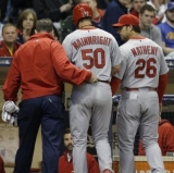 Wainwright's Foot Breaks Down, but His Bat's OK