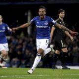 Flying high for his new club.